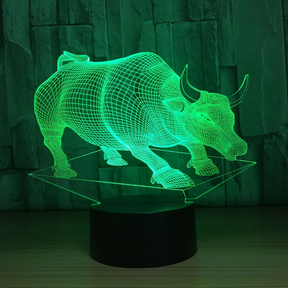 3D визуальная сенсорная кнопка корова моделирование настольная лампа Led