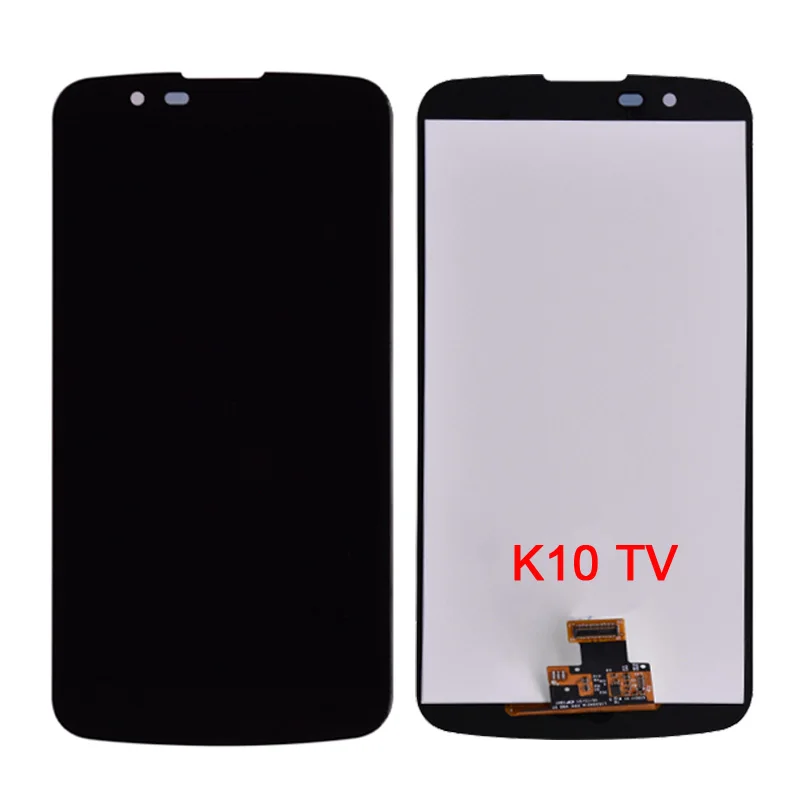 Для LG K10 lcd с кодирующий преобразователь сенсорного экрана в сборе для LG K10 tv K430 tv K410 tv lcd - Цвет: K10 TV Black