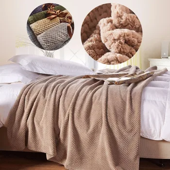 

Soft Blanket Flannel Aircraft Sofa Use Office Children Blanket Towel Travel Fleece Mesh Portable Car Travel Sofa Cover Blanket