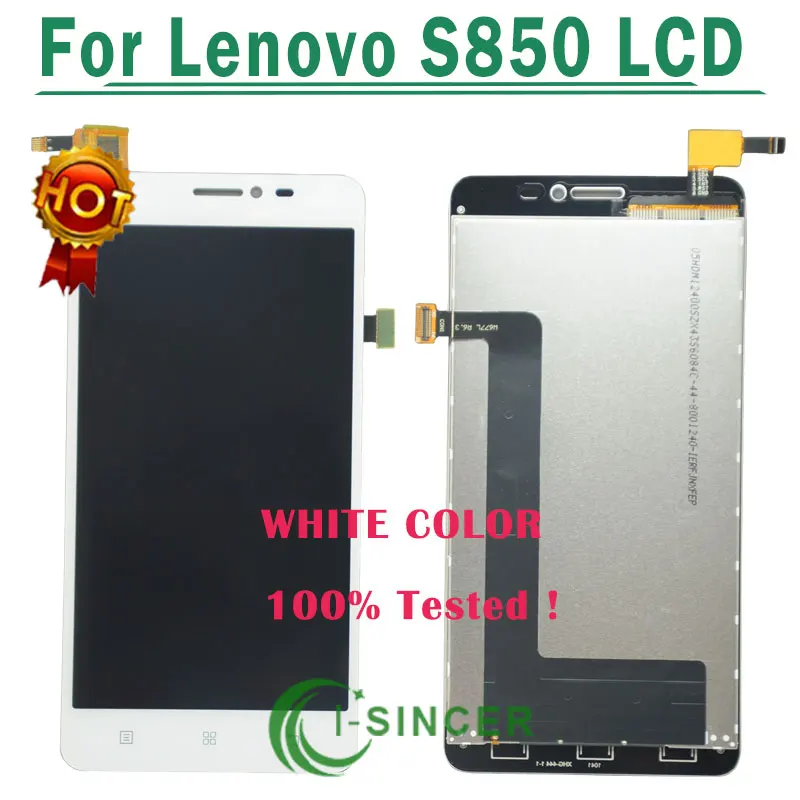 

10/PCS White,Black For Lenovo S850 LCD Screen Display With Touch Screen Digitizer Assembly Free Shipping