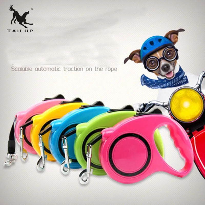 TAILUP Retractable Nylon Pet Leashes Portablely Running Walking Hands