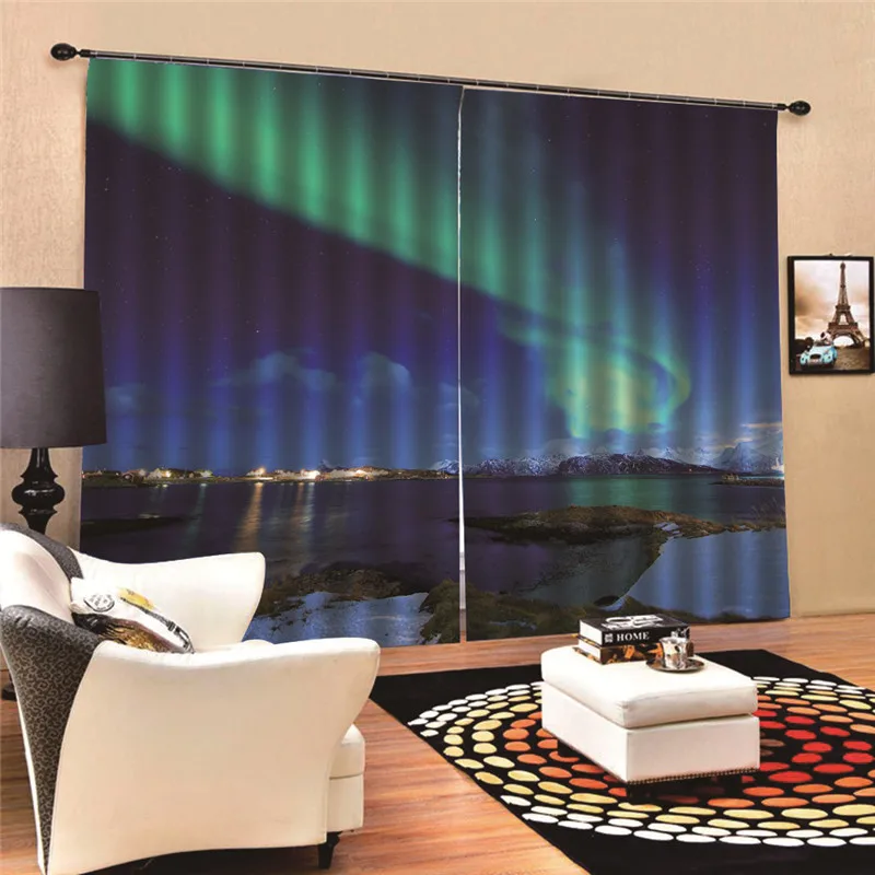 3D цифровой печати современные суши плотные шторы для гостиная спальня роскошный черный из ночь шторы домашний декор AP12