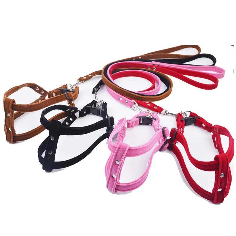 

Practical Multi-function Dog Collar Sets Durable Puppy Harness Solid Color Collar for Dogs Outdoor Training Puppy Leashes 10E