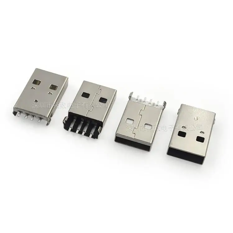100 шт. AM мужской головы медь USB доска раковина SMT разъем USB|Соединители| |