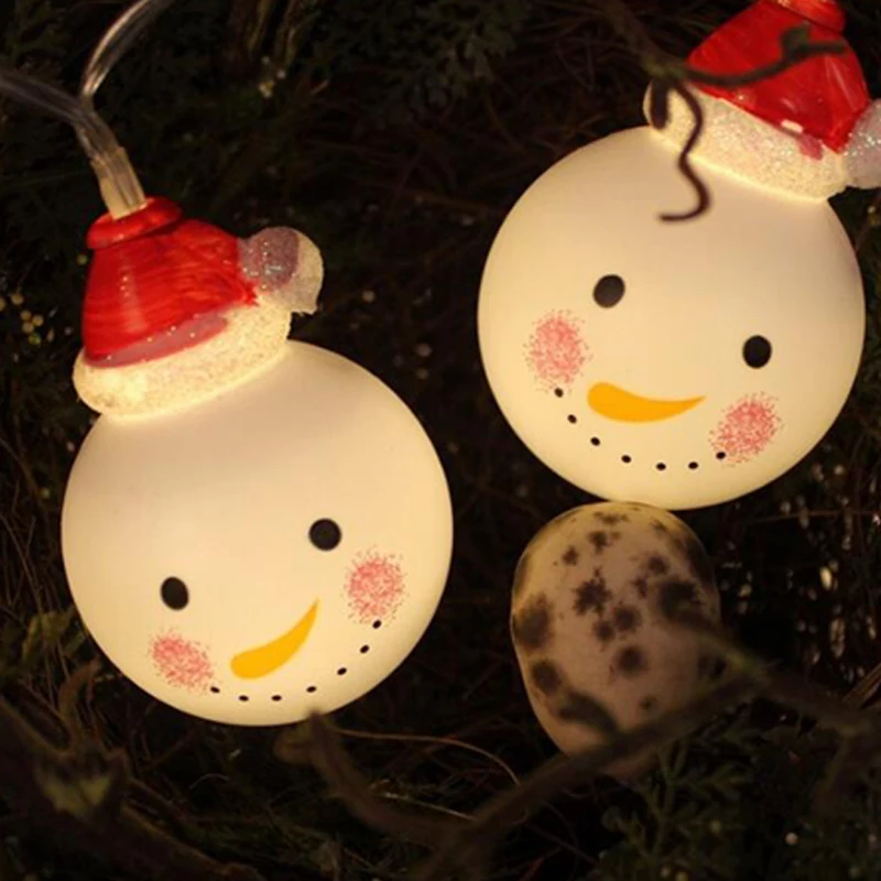 

10 LED Solar Led Light Outdoor Garden Solar Lamp Christmas Snowman Light String Bulbs Solar for Party Holiday Decoration