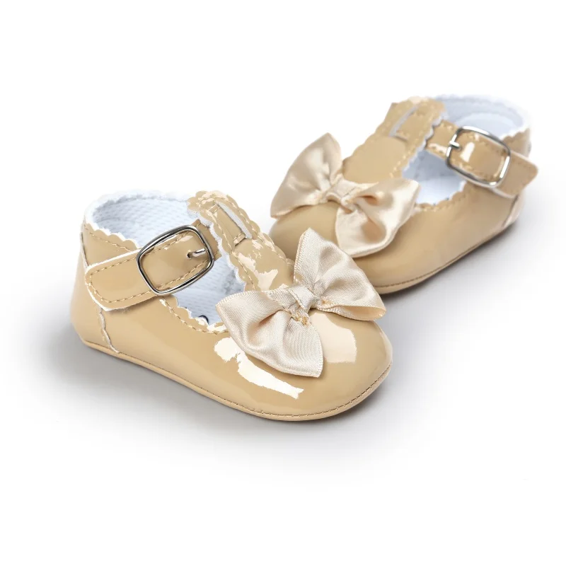 Новорожденная девочка обувь из искусственной кожи первый Waling обувь дети 0-18 м Милые Первые ходунки