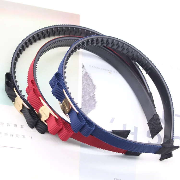 

Selling Japan and South Korea high-end double bow buckle headband fabric ribbon slip headband hairpin Liu Hai pressure headband
