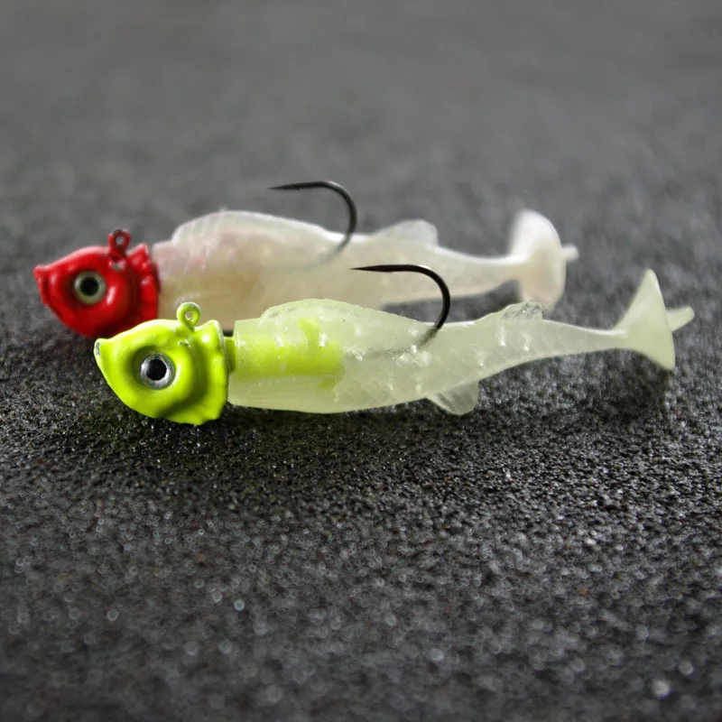 Night Fishing Lure Glow Live Super Fish Windless MUSTAD Single Hook Jig