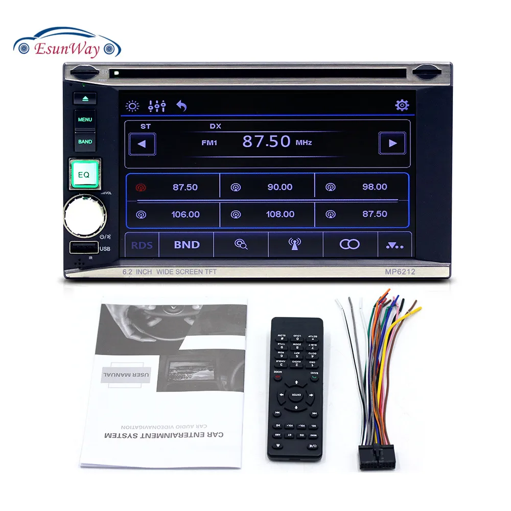 Универсальный автомобильный CD/DVD плеер с сенсорным экраном 2 Din 6 2|car touch screen|screen carcar