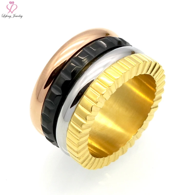 lefeng stainless steel trendy rotatable wedding couple rings for women men engagement ring 4 color gear - Gear Wedding Ring lefeng stainless steel trendy rotatable wedding couple rings for women men engagement ring 4 color gear - Gear Wedding Ring