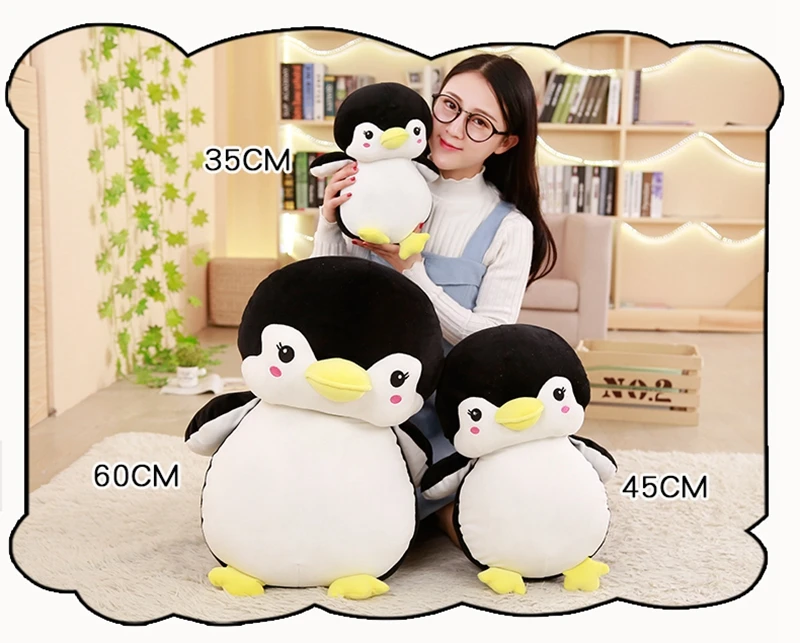 kawaii penguin doll plush toy soft animals doll child comfort sleeping pillow birthday Valentine`s Day gift for girl 24inch 60cm DY50310 (3)