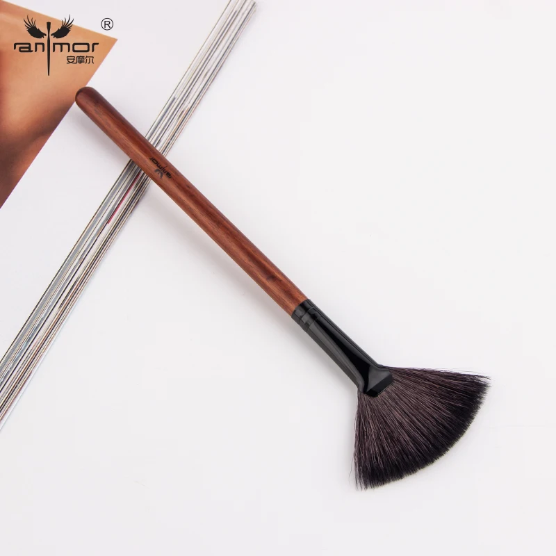 

Anmor Makeup Brush Goat Soft Synthetic Hair Brush High Quality Make Up Brushes Foundation Cleaner Blending Powder Cosmetic Tools