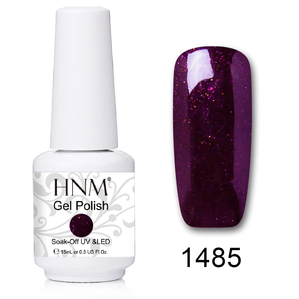 HNM 15 мл Чистый Цвет гель лак длинный последний УФ гель лак для ногтей светодиодный Гибридный гель лак штамповка Эмаль Гель лак Esmalte Permanente - Цвет: 1485