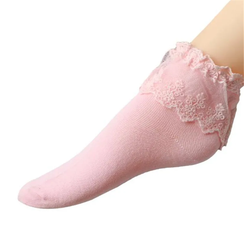 1 PCS 2015 Fashion Women Vintage Lace Ruffle Frilly Ankle Socks Lady Princess Girl Favorite 6 Color Free Shipping