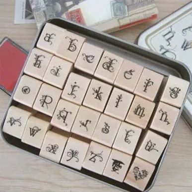 

The butterfly curlicue fonts installed DIY log letters seal iron boxes 28 pcs/set Lowercase letters Free shipping