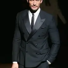 Двубортный костюмы из 2 предметов(куртка+ PantTie) максимумом нагрудные Для мужчин костюмы Мода Custome сделано мужской костюм Slim Fit последние Стиль