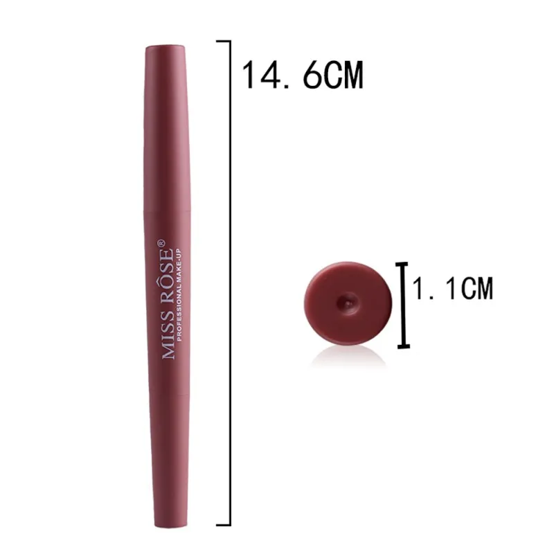 Косметический набор со сдвоенной головкой Водонепроницаемый матовый карандаш для губ помада красочный карандаш для губ функциональный карандаш для губ