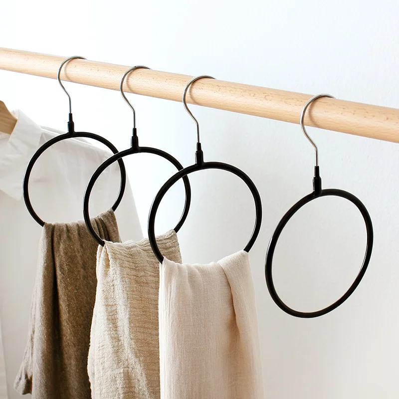 

Hole Ring Hang Scarf Storage Holder Multi-function Hangers Scarves Storage Rack Tie Towel Belt Rack Organizer Holder Hook