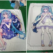 IVYYE Hatsune аниме Мику Плюшевые Вещи Аксессуары куклы мягкие пушистые мультфильм теплые мягкие игрушки одеяло кровать плед Новинка