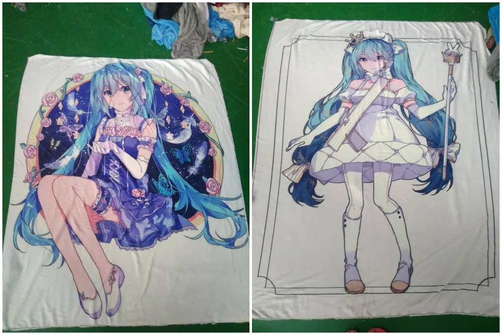

IVYYE Hatsune Miku Anime Plush Stuff Accessories doll Stuffed Fluffy Cartoon Warm Soft Toys Blanket Bed Throw Blankets NEW