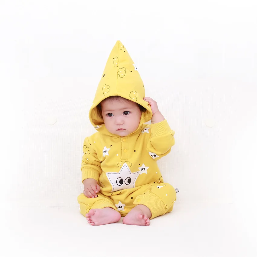 Осень/Зима 2018children's Длинные рукава с капюшоном колпачок и Корейская версия