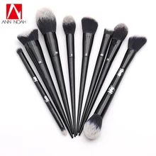 Tattoo Artist Black Long Sleek Stiletto Handle Soft Synthetic Hair 8pcs Makeup Brush Set Tattoo Artist Black Long Sleek Stiletto Handle Soft Synthetic Hair 8pcs Makeup Brush Set