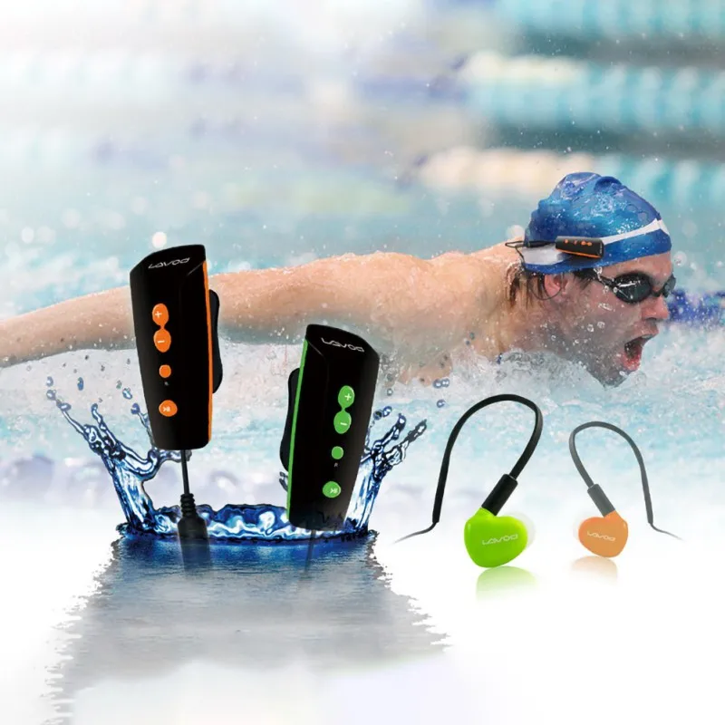 

Protable IPX8 Underwater MP3 Player With Waterproof Earphone For Swimming Diving Hot Spring