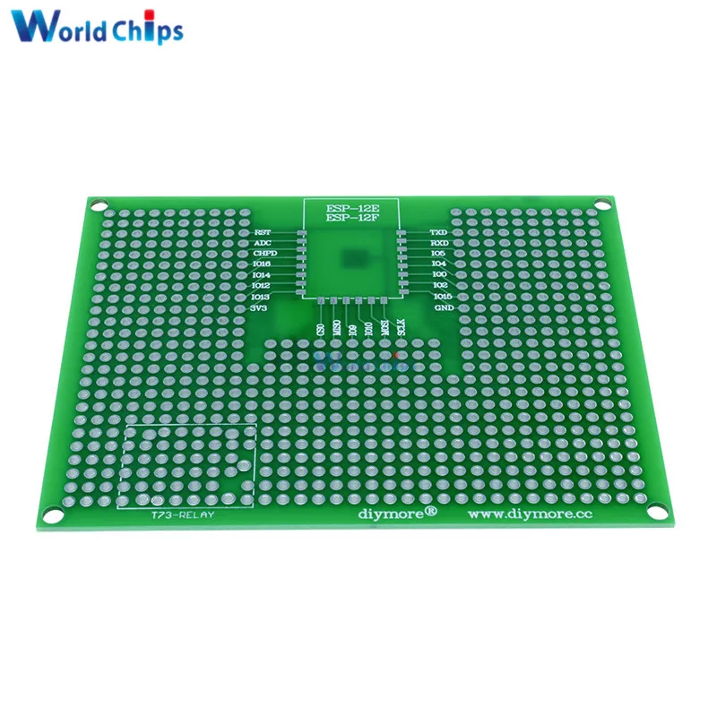7x9CM Double Side Prototype PCB Relay Breadboard for ESP32 ESP32S ESP12E ESP12F