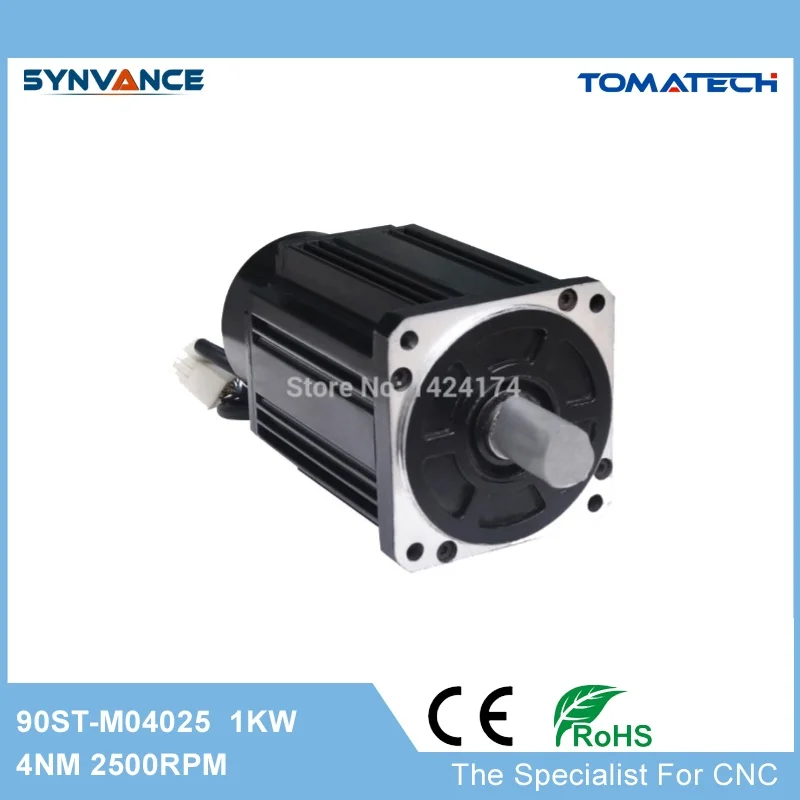 

90mm flange 1000W 2500rpm 4nm 90ST-M04025 high precision AC servo motor