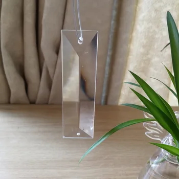 

Transparent 22x76mm 6pcs Crystal Chandelier Prisms Lamp Pendants Triangle Shape Office/Hotel/Room/Window Decoration for Sale