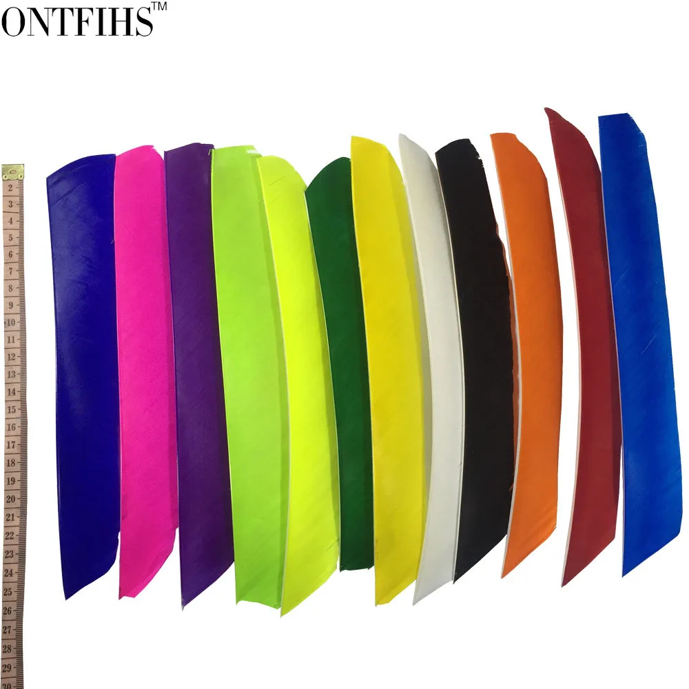 

50pcs Multicolor Full length Real Turkey Feather for Archery Hunting and Shooting Arrow Fletching Feathers