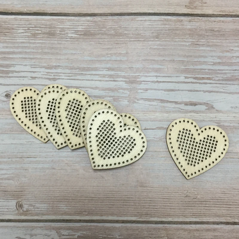 set of30 pcs 4cm wooden hearts shaped earring cross heart pendant heart necklace (4)