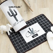 LOUTASI, скандинавский стиль, кактус, печатный коврик, коврик для двери, коврик для ног, ванная комната, кухня, туалет, абсорбирующий, нескользящий коврик, ковер, коврик для двери