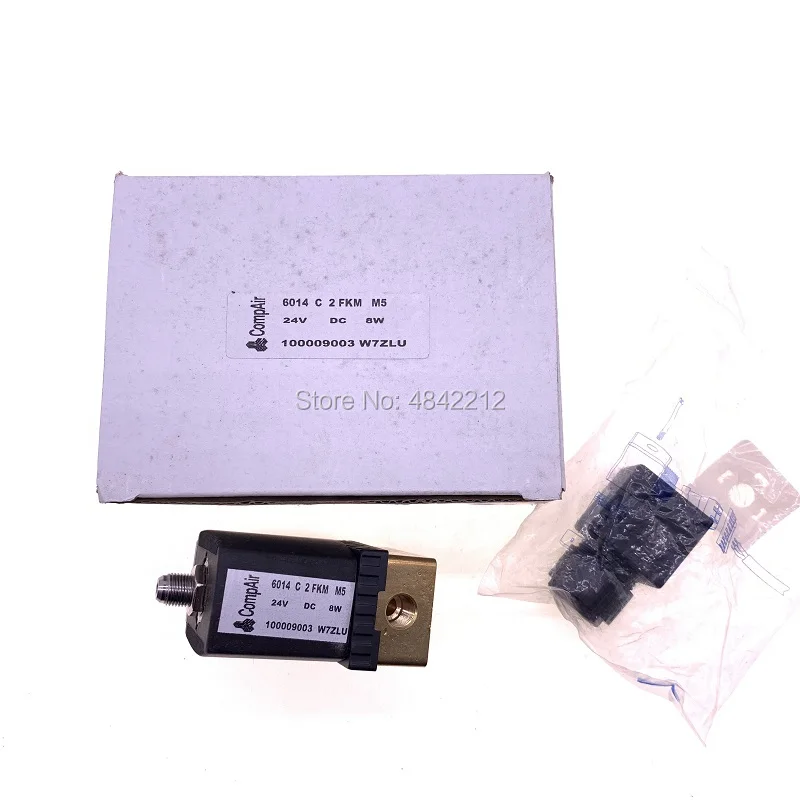 

Free shipping 2pcs/lot OEM 24V solenoid valve electromagnetic valve coil body 100009003 for CompAir screw air compressor parts