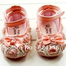 Bx78 горячий Высокое качество мода 3D роза-розовый прекрасный симпатичные туфли Prewalkers обувь младенческой малыша обувь для девочек