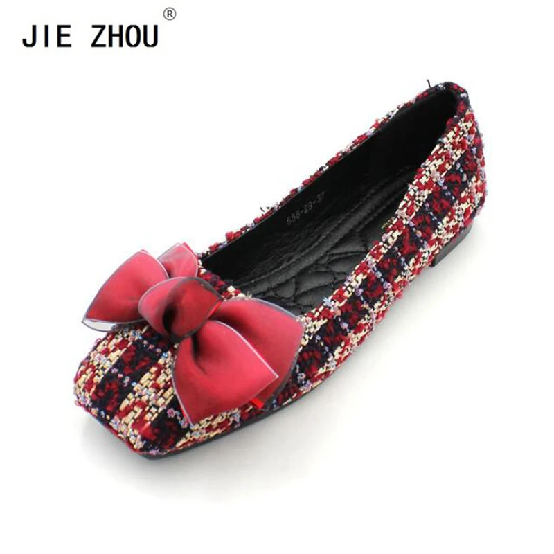 De Nouvelle Ballet Extérieure Chaussures Orteil Noeud Casual Appartements Femme Mode Simples Papillon Noir 2018 Semelle Élégant Souple rouge Marque Femmes Carré Epx7dEqS