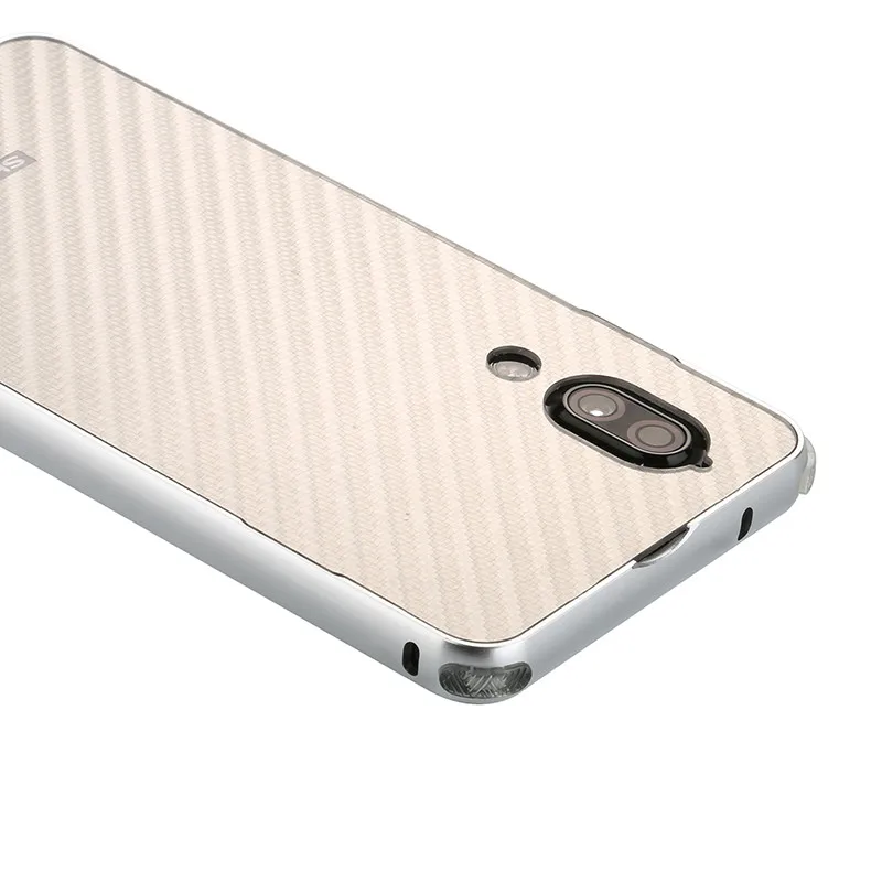 Силиконовый противоударный чехол с четырьмя углами для Sharp Aquos S2, углеродное волокно, металлическая защитная задняя крышка, полуобернутый чехол, защита от пыли