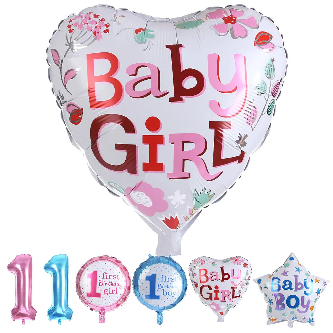 

kids party decoration Baby shower Balloon 5 pieces Number Foil Balloons Baby 1st Birthday balloon birthday party decorations
