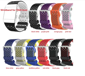 

50pcs. Soft Replacement Bands wrist strap for Fit-bit Ionic Watchands.double color