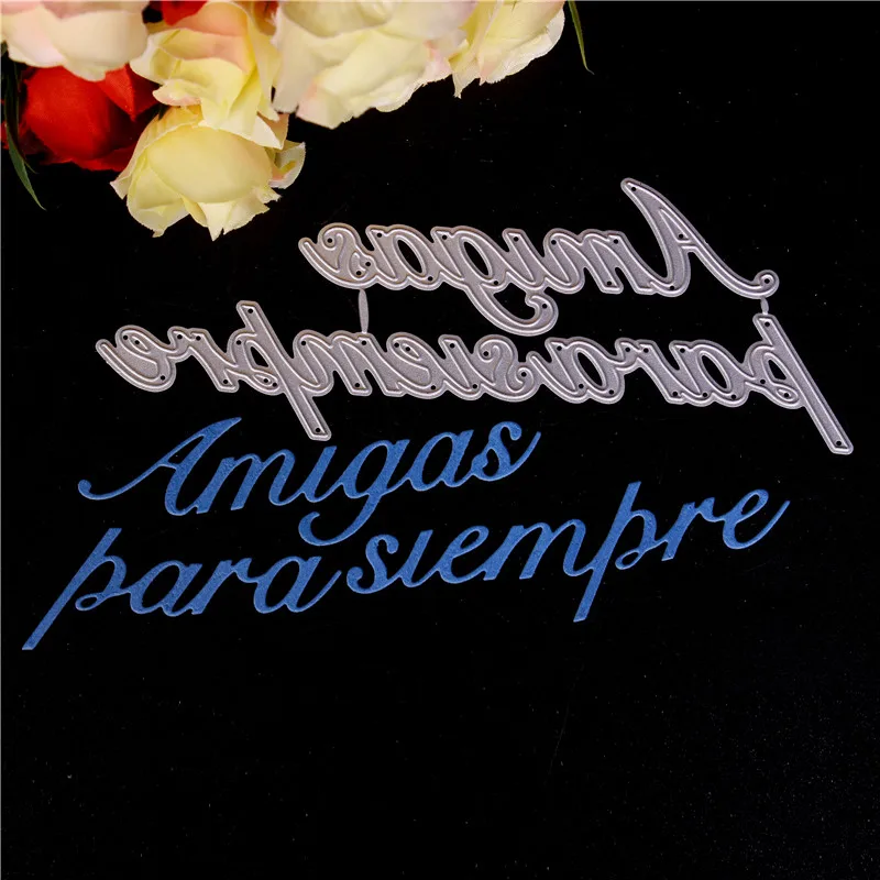

Spanish text word Metal Cutting Dies for Diy Scrapbooking Die Cut New 2018 Cuts for Paper Card Making Craft Embossing