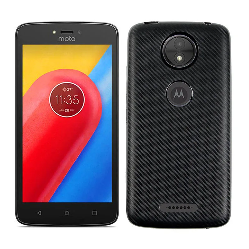 For Motorola C Plus Case Carbon Fiber Matte Soft TPU Back Cover Moto Protective Silicone Fundas |