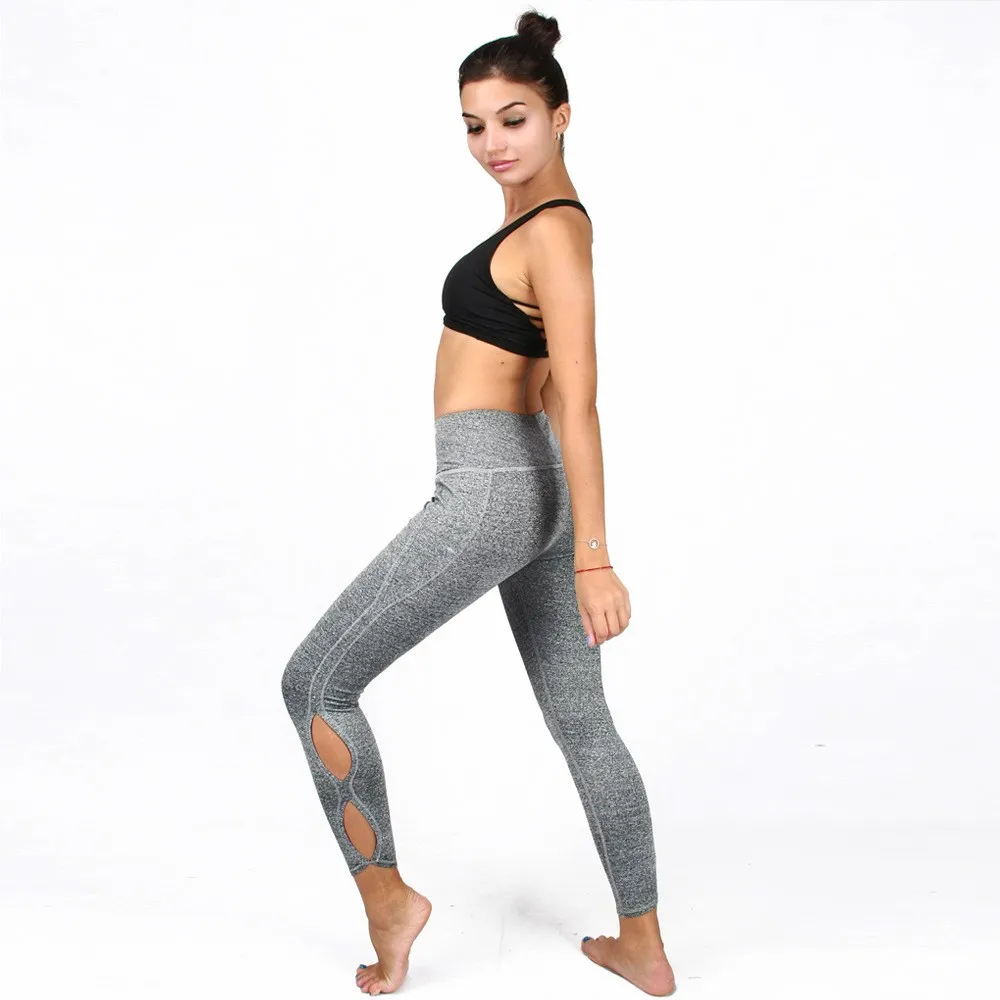 solid color stretchy knit purple light grey pink melange grey yoga capri (23)