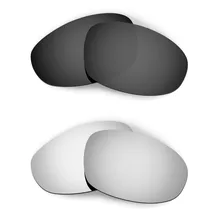 HKUCO для Juliet солнцезащитные очки поляризованные Сменные линзы черный/серебристый 2 пары