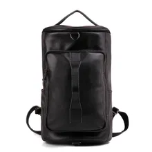 Мини-рюкзак из натуральной кожи для мужчин, 15,6 дюймов, сумка для ноутбука, сумка через плечо, Большая вместительная сумка для путешествий, рюкзак для подростков