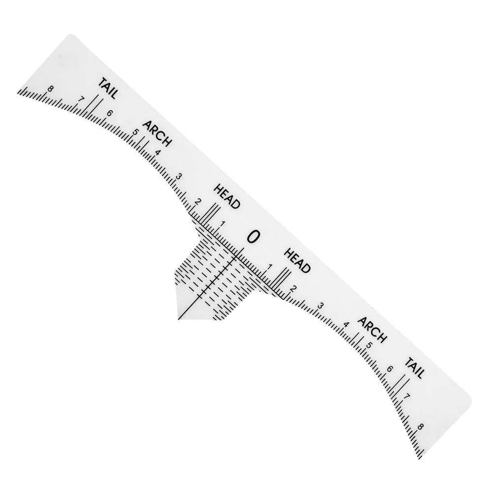 10 шт./компл. мануального татуажа бровей, линейка для бровей палка Перманентный макияж tebori бровей Инструменты татуировки Измерения Линейки Стикеры 45