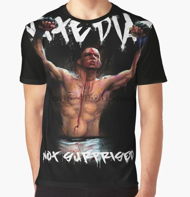 

All Over Print T-Shirt Men Funy tshirt Nate Diaz is not Surprised 2 Short Sleeve O-Neck Graphic Tops Tee women t shirt