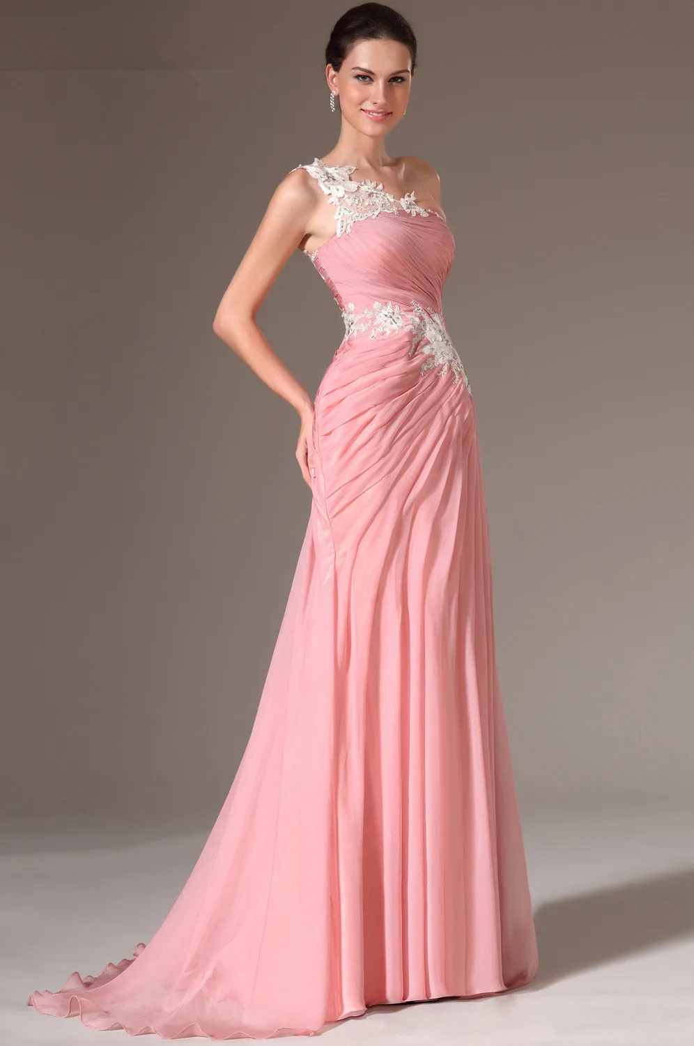 New-Pageant-Dress-Lace-One-Shoulder-A-Line-Formal-Evening-Dress (1)
