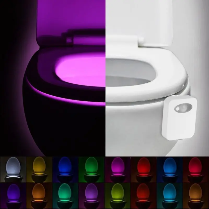 16 Colors Body Sensing Waterproof Night Light Toilet Bowl Automatic LED