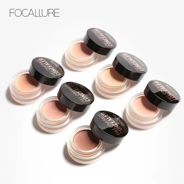 FOCALLURE 7 Colors Full Cover Concealer Cream Makeup Primer Cover Foundation Base Lasting Oil Control Cream