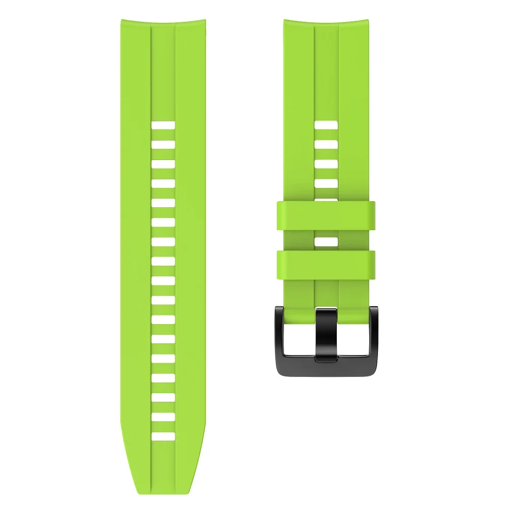 Открытый силиконовый ремешок для huawei GT ремешок 22 мм ширина силиконовый сменный Браслет для samsung Galaxy Watch 46 мм - Цвет ремешка: Green